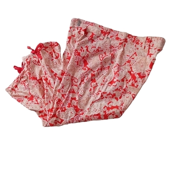 Coldwater Creek Orange Paisley Print Cargo Capris - Picture 7 of 7